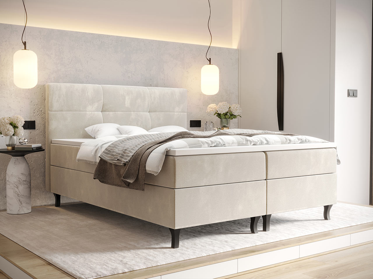Luxusní kontinentální postel DORINA