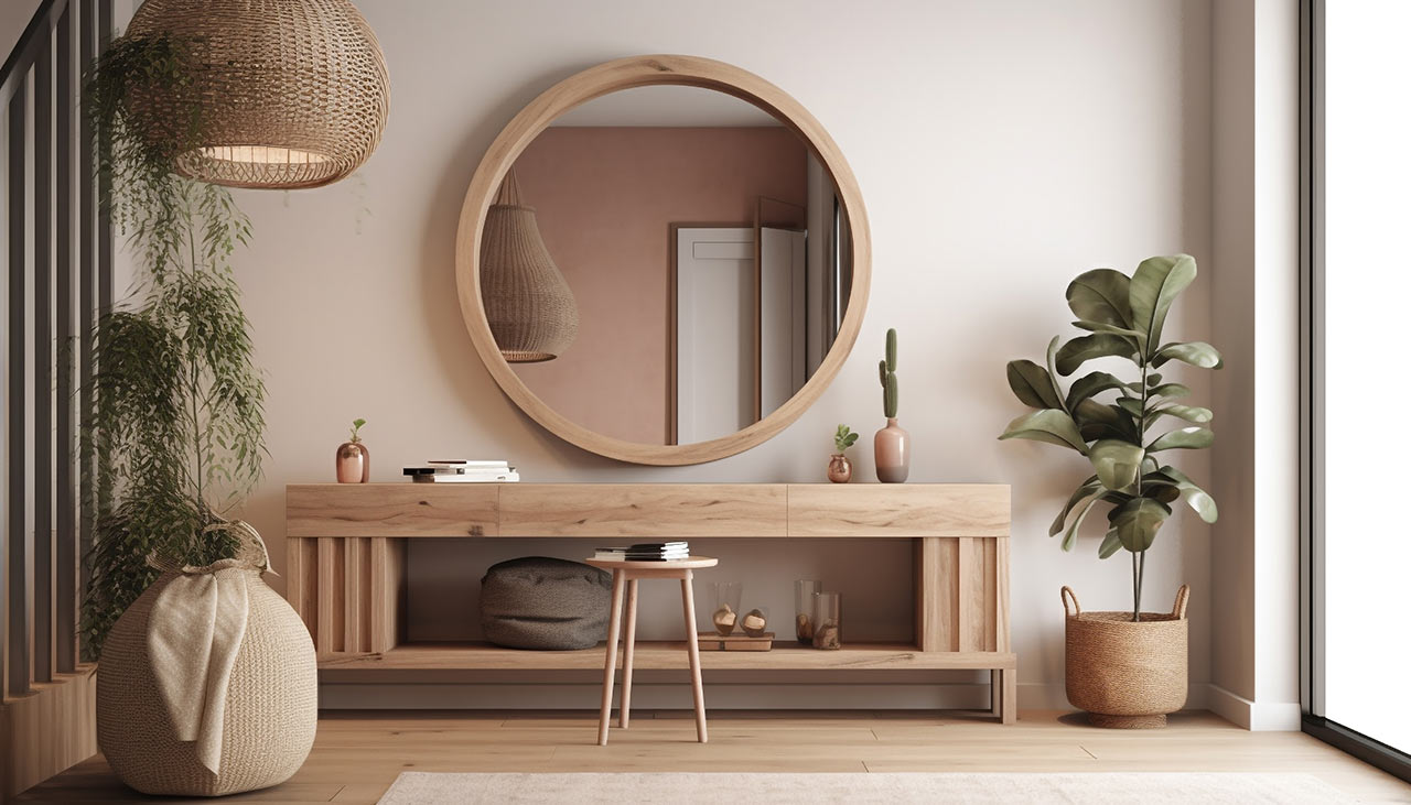 Zrcadlo se může stát ústředním designovým prvkem prostoru