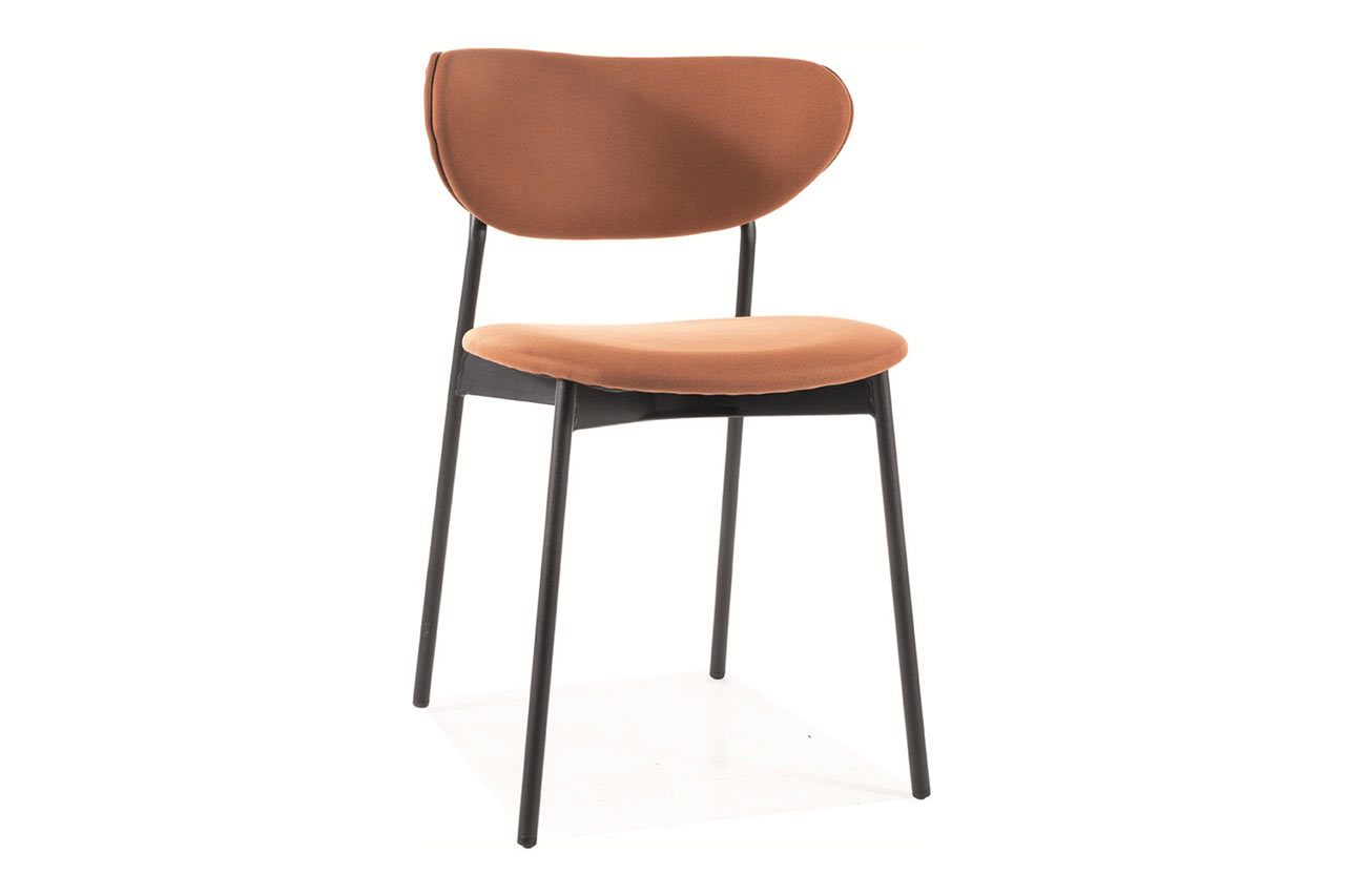 Jídelní židle ANGER – černá / oranžová