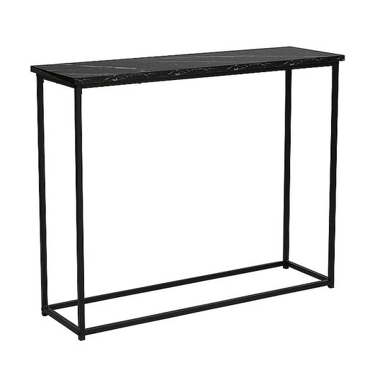 Konzolový stolek KADEN – černý mramor / černý