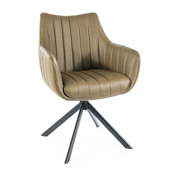 Otočná židle OTO 2 – světle hnědá / černá