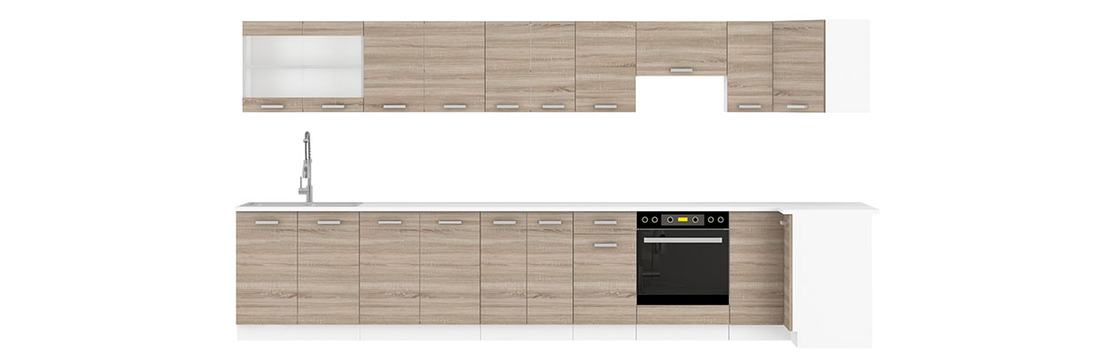 Kuchyně DAGA - dub lanýž / bílá